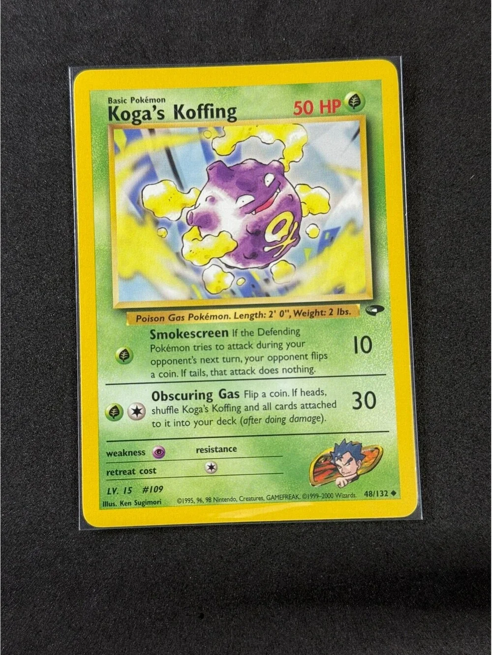 Koga's Koffing Pokémon Trading Card 48/132 gym heroes
